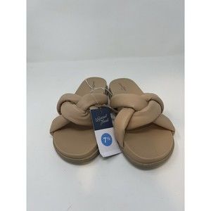 Women's Slide Sandals Size 7.5 Universal Thread Tan